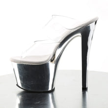 Load image into Gallery viewer, Tacones Pleaser SKY-302 Transparente Plata Cromo