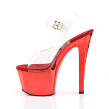 Cargar imagen en el visor de la galería, Tacones Pleaser SKY-308 - Transparente / Cromo rojo