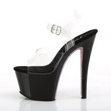 Cargar imagen en el visor de la galería, Tacones Pleaser SKY-308CRS - Transparente / Strass negro-champagne AB
