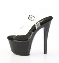 Cargar imagen en el visor de la galería, Tacones Pleaser SKY-308CRS - Transparente / Strass negro-lavanda