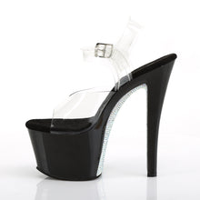 Cargar imagen en el visor de la galería, Tacones Pleaser SKY-308CRS - Transparente / Negro - Slv AB Strass