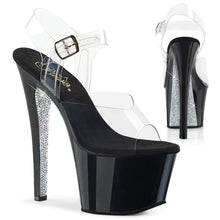 Cargar imagen en el visor de la galería, Tacones Pleaser SKY-308CRS - Transparente / Negro - Slv AB Strass