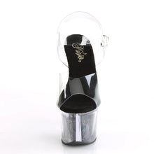Load image into Gallery viewer, Tacones Pleaser SKY-308GF Transparente Negro Purpurina