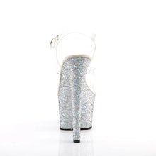 Load image into Gallery viewer, Tacones Pleaser SKY-308LG Transparente Plata Purpurina