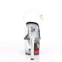 Cargar imagen en el visor de la galería, Tacones Pleaser SKY-308WHG Transparente Negro Rojo