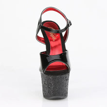 Load image into Gallery viewer, Tacones Pleaser SKY-309 Negro Charol Purpurina