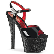Load image into Gallery viewer, Tacones Pleaser SKY-309 Negro Charol Purpurina