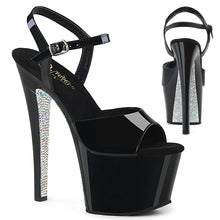 Carregar imagem no visualizador da galeria, Tacones Pleaser SKY-309CRS Negro Plata Rstn