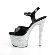 Cargar imagen en el visor de la galería, Tacones Pleaser SKY-309LG Negro Charol Plata