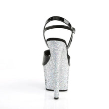 Cargar imagen en el visor de la galería, Tacones Pleaser SKY-309LG Negro Charol Plata