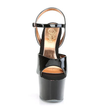 Cargar imagen en el visor de la galería, Tacones Pleaser SKY-309TT Negro Charol Oro