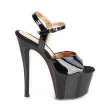 Cargar imagen en el visor de la galería, Tacones Pleaser SKY-309TT Negro Charol Oro