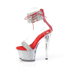 Load image into Gallery viewer, Tacones Pleaser SKY-327RSI Plata Rojo