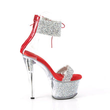 Load image into Gallery viewer, Tacones Pleaser SKY-327RSI Plata Rojo