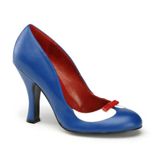 Carregar imagem no visualizador da galeria, Tacones Pin Up Couture SMITTEN-05 Navy Azul Blanco