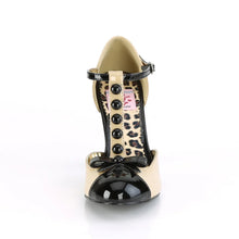 Carregar imagem no visualizador da galeria, Tacones Pin Up Couture SMITTEN-10 Crema Negro Charol