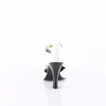 Cargar imagen en el visor de la galería, Tacones Pin Up Couture SMITTEN-10 Blanco Negro Charol
