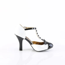Cargar imagen en el visor de la galería, Tacones Pin Up Couture SMITTEN-10 Blanco Negro Charol