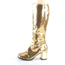 Carregar imagem no visualizador da galeria, Botas Bordello SPECTACUL-300SQ Dorado Sequins
