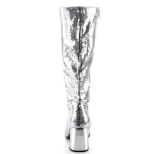 Cargar imagen en el visor de la galería, Botas Bordello SPECTACUL-300SQ Plata Sequins