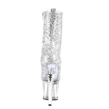 Carregar imagem no visualizador da galeria, Tacones Pleaser SPECTATOR-1040G Plata Purpurina Transparente