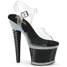 Cargar imagen en el visor de la galería, Tacones Pleaser SPECTATOR-708RS Transparente Negro