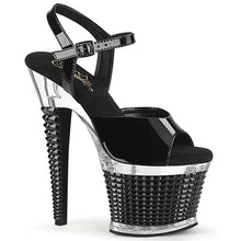 Carregar imagem no visualizador da galeria, Tacones Pleaser SPECTATOR-709 Negro Charol Transparente