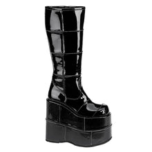 Carregar imagem no visualizador da galeria, Zapatos con plataforma Demonia STACK-301 Negro Pat