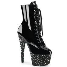 Cargar imagen en el visor de la galería, Tacones Pleaser STARDANCE-1020 Negro Charol Plata