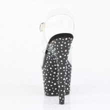 Cargar imagen en el visor de la galería, Tacones Pleaser STARDANCE-708 Transparente Negro Plata