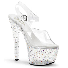 Cargar imagen en el visor de la galería, Tacones Pleaser STARDANCE-708 Transparente Plata