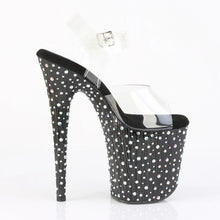 Cargar imagen en el visor de la galería, Tacones Pleaser STARDANCE-808 Transparente Negro Plata