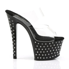 Load image into Gallery viewer, Tacones Pleaser STARDUST-702 Transparente Negro