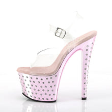 Cargar imagen en el visor de la galería, Tacones Pleaser STARDUST-708 Transparente B. Rosa