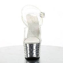 Carregar imagem no visualizador da galeria, Tacones Pleaser STARDUST-708 Transparente Plata Cromo