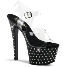 Carregar imagem no visualizador da galeria, Tacones Pleaser STARDUST-708 Transparente Negro