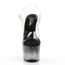 Cargar imagen en el visor de la galería, Tacones Pleaser STARDUST-708T Transparente Negro