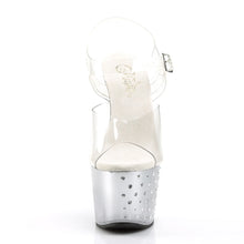 Cargar imagen en el visor de la galería, Tacones Pleaser STARDUST-708T Transparente Plata