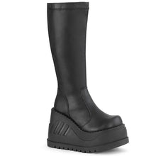 Load image into Gallery viewer, Botas Demonia STOMP-200 Negro Stretch Piel vegana