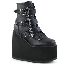 Carregar imagem no visualizador da galeria, Botines Demonia SWING-103 Negro Piel vegana