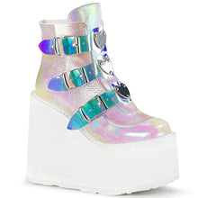 Carregar imagem no visualizador da galeria, Botines Demonia SWING-105 Pearl Iridescent Piel vegana