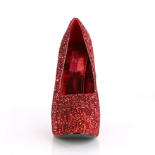 Cargar imagen en el visor de la galería, Tacones Pleaser Pink Label TEEZE-06GW Rojo Purpurina