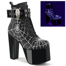 Load image into Gallery viewer, Botines Demonia TORMENT-51 Negro Piel vegana