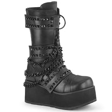 Carregar imagem no visualizador da galeria, Zapatos con plataforma Demonia TRASHVILLE-138 Negro Piel vegana