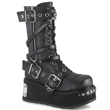 Carregar imagem no visualizador da galeria, Zapatos con plataforma Demonia TRASHVILLE-250 Negro Piel vegana