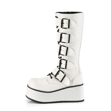 Carregar imagem no visualizador da galeria, Zapatos con plataforma Demonia TRASHVILLE-518 Blanco Piel vegana