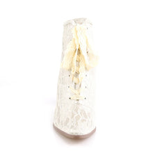 Cargar imagen en el visor de la galería, Tacones Fabulicious VICTORIAN-30 Champaign Satin Lace