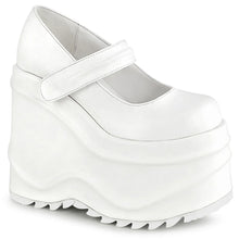 Cargar imagen en el visor de la galería, Zapatos con plataforma Demonia WAVE-32 Blanco Piel vegana