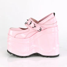 Cargar imagen en el visor de la galería, Zapatos con plataforma Demonia WAVE-48 B. Rosa Hologram Pat