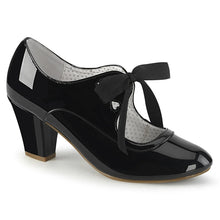 Carregar imagem no visualizador da galeria, Tacones Pin Up Couture WIGGLE-32 Negro Charol